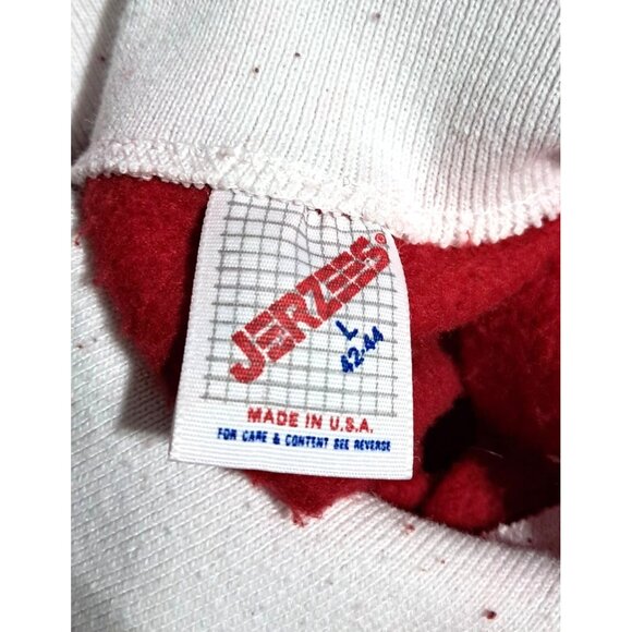 Vintage Jerzees Cat Graphic Sweatshirt "Purrfection" L Red Unisex - Picture 3 of 6